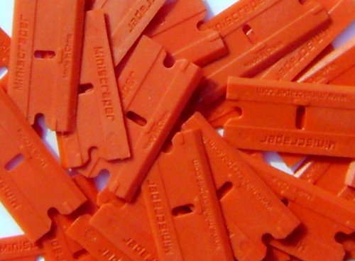 Plastic Razor Scraper Blades Double Edged - Value Pack 4 100 Packs - size: 4 Pack