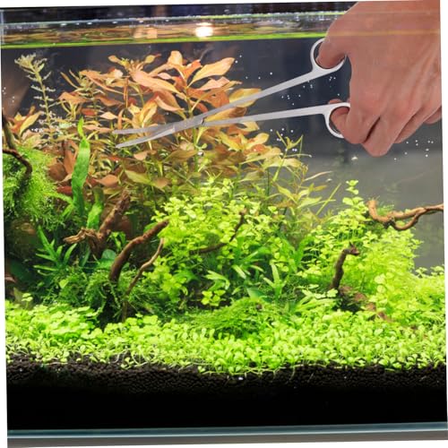 POPETPOP 1set Aquarium Scissors and Tweezers Tool Aquascaping Fish Tank Maintenance Water Plant Care Kit Easy to Use and Resistant