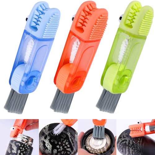 XANGNIER 4 in 1 Cup Lid Gap Cleaning Brush Set,Multifunctional Water Bottle Lid Cleaner Brush,3 Pack Water Bottle Crevice Cleaning Tool,Tumbler Lid Cleaner Brush for Stanley/YETI Cup,Kitchen Gadgets - color: 4 in 1 Cup Lid Cleaning Brush-3 Pack