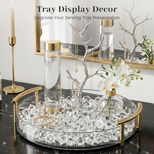 DomeStar 550PCS Small Fake Ice Rocks, Acrylic Clear Vase Filler Fake Gems Diamonds Crystals for Table Scatter Table Centerpieces Aquarium Decor (0.4 * 0.6) - color: Clear