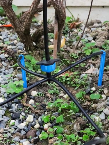100PCS 1/4" Drip Irrigation Emitters, Kalolary 2 GPH Pressure Compensating Drippers for 4/7mm Tube Micro Sprinkler Garden Constant Water Flow Head for 8L/H Pressure Drip Irrigation Parts (Blue) - color: 2GPH Blue