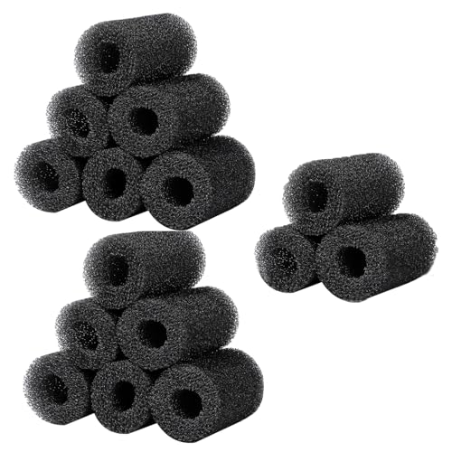 15 Pack Inlet Covers Pre-Filter Sponge for Aquarium Shrimp Turtle Betta Fry Fish Tank Filter 0.8” Intake, Replacement Foam Cover