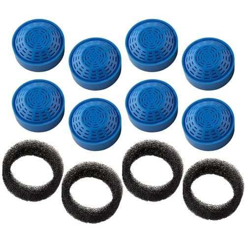 PET STANDARD Replacement Water Filter & 4 Pack Replacement Pre-Filter Sponges Compatible With PETLIBRO® 50oz/1.5L Automatic Ceramic Pet Fountain PLFF004, Pack of 8