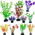 Plastic Aquarium Plants Decoration Accessories, Artificial Fish Tank Decor Plant 10 PCS