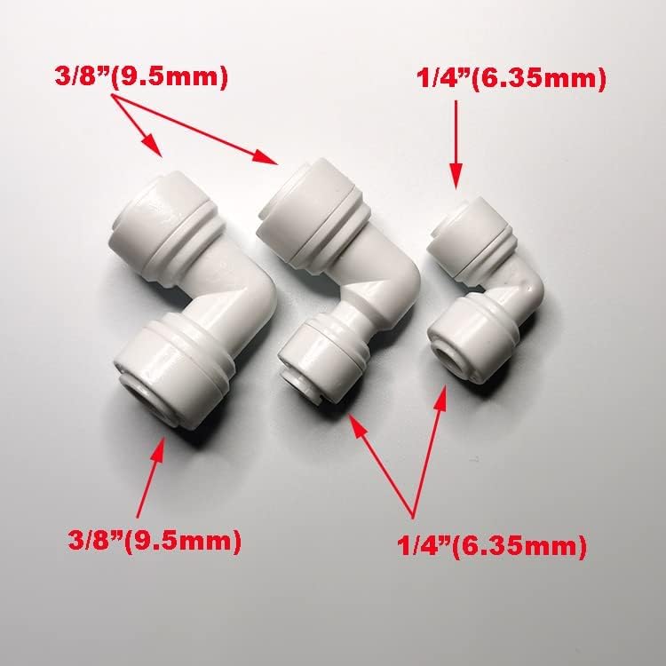 Malida 1/4" OD Tube to 1/4" OD Tube Elbow Quick Connect For RO Water System (10, L-TT-0202) - size: L-TT-0202