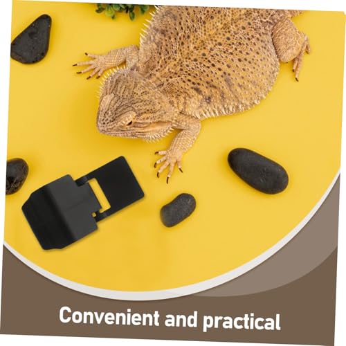 Abaodam 6pcs Reptile Tank Lock Clips Escape Aquarium Buckles for Turtle and Snake Terrariums Sturdy Feeding Box Clips for Secure Lid Closure