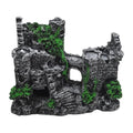 Aquarium Resin Castle Decor, Large Ancient Stone Castle Fish Tank Ornament with Caves & Tunnels, Realistic Hideout for Betta Fish, Guppies, Shrimp, Turtles (Freshwater & Saltwater Safe)