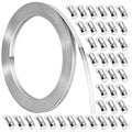 Hose Clamps, DIY 100 FT Metal Strap + 40 Fasteners, Hose Clamps Stainless Steel, Large Adjustable Hose Clamp Pipe Clamp for Pipe Automotive Mechanical Applications - size: 100 FT Metal Strap + 40 Fasteners