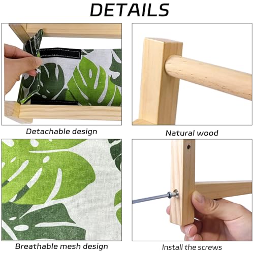Tfwadmx Bearded Dragon Bed Wood Reptile Lizard Lounger Sleeping Hammock Tank Habitat Accessories for Leopard Gecko or Other Small Animal - style: Style E