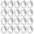 LOKMAN 20 Pack Stainless Steel Hose Clamp Adjustable 7/8'' - 1-1/2'' (21-38mm) Worm Gear Hose Clamp, Metal Fuel Line Pipe Clamp for Plumbing, Automotive And Mechanical Application - size: 21-38mm