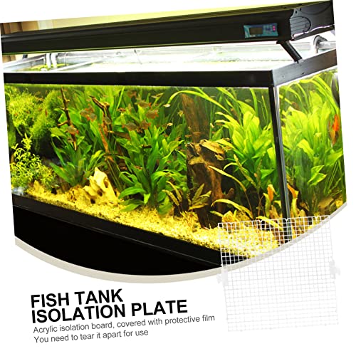 COLLBATH 8pcs Fish Tank Divider Kit Transparent Isolation Panels for Aquariums for Breeding and Segregating Fish Prevents and Safety