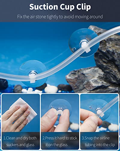 Pawfly Aquarium Air Stone Bar Bubbler 12 Inch, Fish Tank Bubbler Stone with 4 Suction Cups Square Oxygen Diffuser for Air Pump Fish Tank Pond and DWC Reservoir, 4 Pack