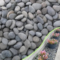18LB River Rocks,Mexican Beach Pebbles for Plants,Potting,Garden Landscape Stone Paving Stone Grey 1Inch - 2Inch - size: 18LB, style: Large