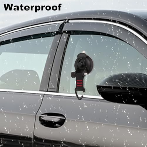 Heavy Duty Suction Cup Hooks, Car Camping Essentials Tie Down Anchor, Window Hooks, Glass Suction Cups, RV Van Car Awning, SUV Tent, Truck Camping, 4 Pcs