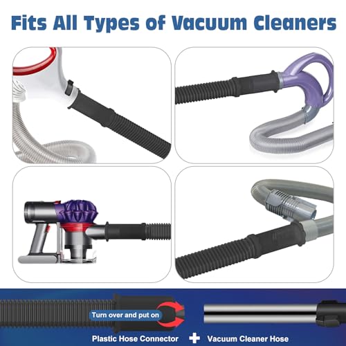 PetOde 2 Pieces Dryer Vent Cleaner Kit Compatible with Most Vacuum Cleaner, Dryer Lint Brush and Vacuum Hose Attachment, Quickly Lint Remover, Black - color: Black