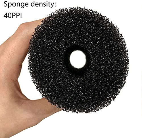 Xiaoyztan 6 Pcs 5.9 x 2.5 Inch Aquarium Pre-Filter Sponges Foam Filter Cartridges with 0.8" Hole Diameter (Black)