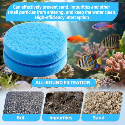 SaferCCTV 24Pcs Fine Filter Water Polishing Pads Compatible with Fx4, Fx5, Fx12, Aquarium Filter Canister Filter Cotton Replacement Pad, Blue - color: Blue, size: 24Pcs