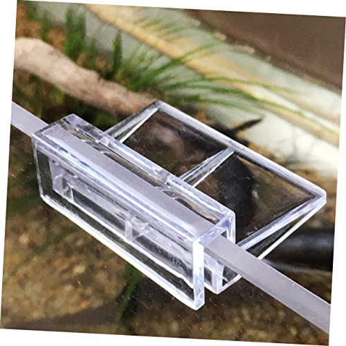 HEMOTON 10Pcs Aquarium Support Brackets for Fish Tank Covers Durable Clips for Glass Easy Installation Design for Enhanced Stability and Support