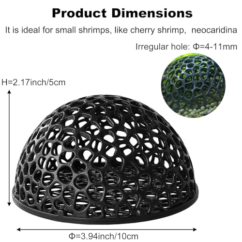 Aquarium Shrimp Hide, Fish Tank Porous Cave Shelter Hideout Ornament, Detachable Breeding Shrimp Hide & Rest Tunnel, 2 Set, Black - color: Black