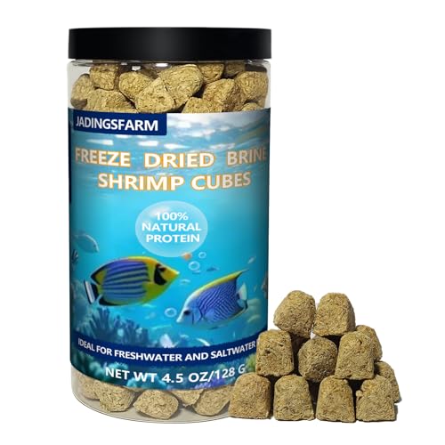 Freeze Dried Brine Shrimp Cubes 4.5 OZ, Brine Shrimp Freeze Dried Aquatic Foods for Tropical Fish Marine Fish and Aquatic Turtles. - size: 4.5 Ounce (Pack of 1)