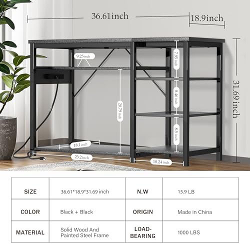 40-50 Gallon Fish Tank Stand: Heavy Duty Aquarium Stand with Power Outlets and Cabinet for Fish Tank Accessories Storage - Metal Frame, 1000LBS Capacity, Suitable for Fish & Reptile Terrariums
