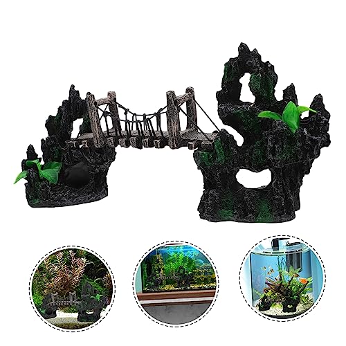 Alipis Aquarium Figurine Resin Bridge Decoration for Fish Tank Creative Underwater Ornament Unique Landscaping Adornment for Aquariums and Home Decor