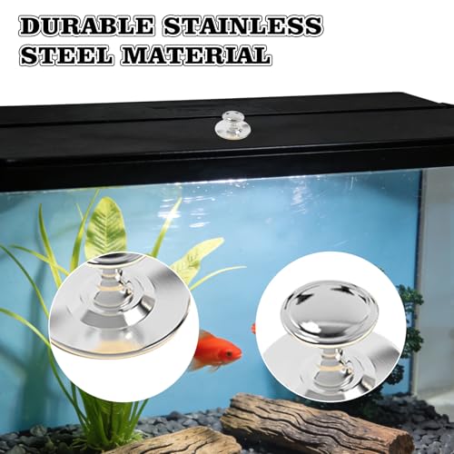 10 Pcs Aquarium Lid Handle, Acrylic Round Handles with Adhesive for Fish Tank Cover, Fish Tank Accessories, Aquarium Lid Handle Replacement (Silver) - color: Silver