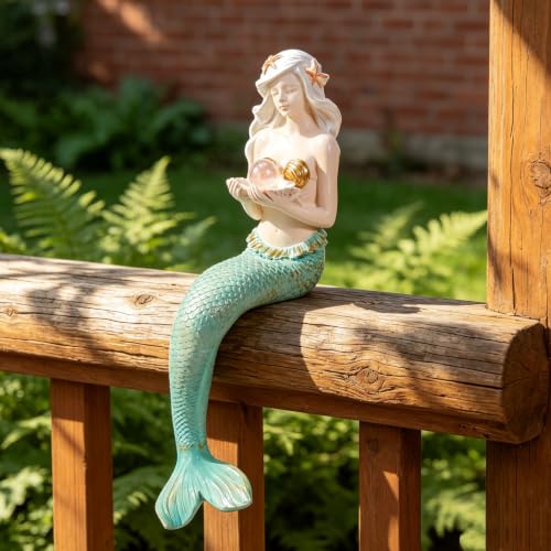 Teaeeno Unique Mermaid Fish Tank Decorations, Mermaid Statue House Ornament Kit, Aquarium Decor, Charming Mermaid Decor Statue, Resin Aquarium Décor Thematic Ornaments (Green) - color: Pink