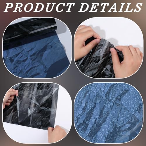 CREATCABIN Fish Tank Aquarium Background Self-Adhesive Stickers Decals Decor Home Office Aquariums Gift for Fishkeeping Enthusiasts Aquascaping Hobbyists 23.62x11.81 Inch Black Shattered Rock Walls - style: Shattered rock walls