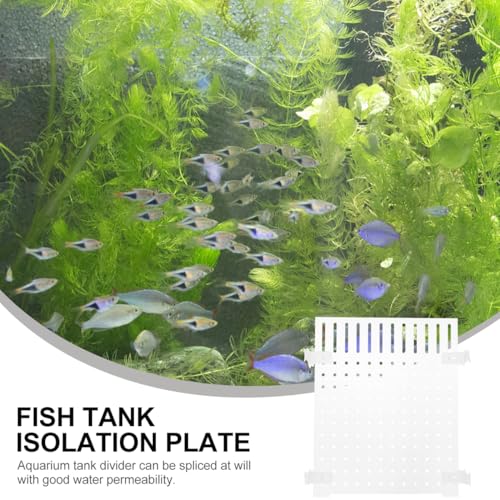 Aquarium Fish Tank Divider 11.81X9.84 Inch Clear Acrylic Isolation Board Transparent Tank Separator for 10-20 Gallon Aquariums Breeding and Separation
