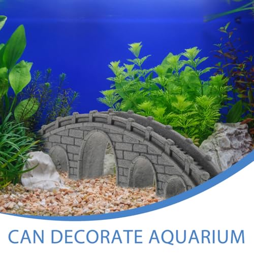 MERRYHAPY Miniature Stone Bridge Decor for Aquarium Realistic Simulation Bridge Ornament Bonsai Landscaping Model Underwater Landscape Decoration for Home and Office