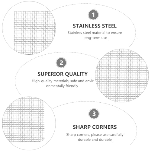 balacoo 10pcs Aquarium Mesh Screen Stainless Steel Wire Mesh Pad Fish Tank Plants Moss Net for Aquatic Plants Decor