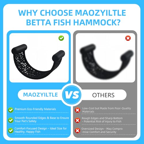 Black Betta Fish Hammock,Betta Fish Tank Accessories Decorations,Safe Floating Aquarium Rest Ledge for Bettas,Nano Fishs,Small Fish Shrimp (Black) - color: Black