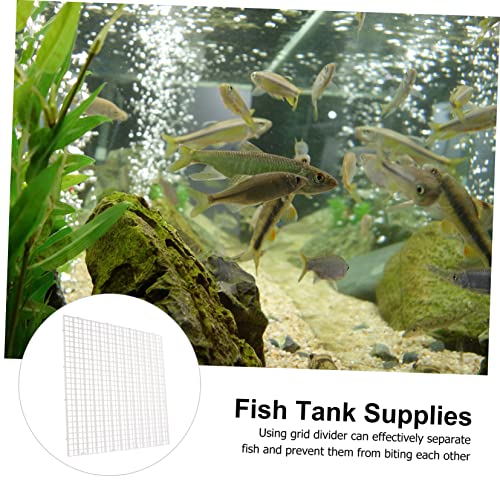 1set Aquarium Isolation Panel Fish Tank Divider Grid Clips and Cable Ties for Fish Separation and Breeding