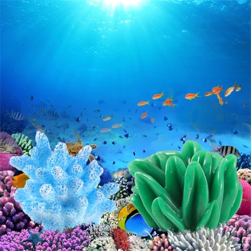 11Pcs Set of Resins Coral Seaweed Miniatures Ornaments for Aquariums Decoration