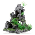 Aquarium Ornament Mountain Decor Stone Statue Rockery Cave Landscape for Fish Tank Decorations, Large