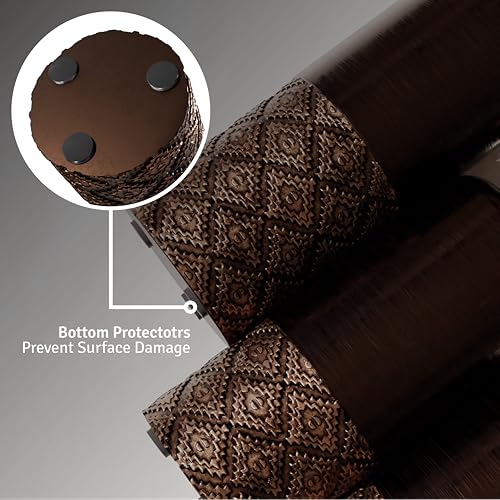 Creative Scents Dublin Brown Vases - Set of 3 Vases - Table Centerpieces for Dining Room, Kitchen Décor, Home Decor for Your Living Room, Dining Room, Bedroom, Office, Entry Table or Shelf Decor - color: Brown