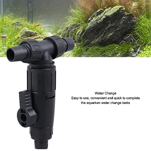 Aquarium Water Control Valve 3-Way Adjustable for 12mm 16mm Fish Tank Hose Connector Water Change System 3 Position Settings Reduces Water Waste During Tank Maintenance