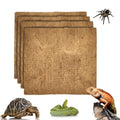 Hamiledyi Reptile Carpets 4Pcs Natural Coconut Fiber Tortoise Carpet Mats for Pet Terrarium Liner Reptile Supplies for Lizard Snake Chameleon Turtle Bedding Bunny Rabbit Mat - size: 15.75×15.75 inches