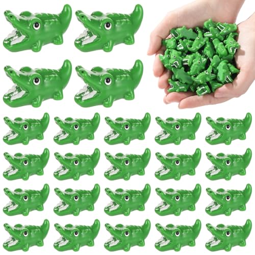 OMISTAR 50Pcs Mini Resin Animal Miniature Figurines Bulk, Cute Green Resin Miniature Animal Ornaments for Micro Landscape, Fairy Garden, Cake Decor, Bookcase, Aquarium Accessories Bulk Set