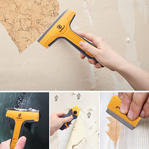 MulWark Razor Blade Scraper Tool Set, 3-Piece with 30 Replacement Blades - Heavy-Duty Cleaning Tool, Standard & Mini Scrapers for Decals, Stickers, Paint, Caulk, and Adhesive Removal - style: 3 Pieces Razor Blade Set with 30PCS Blades