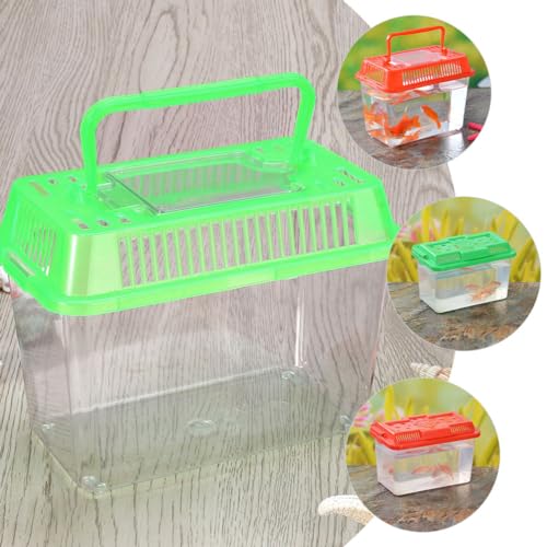 Plastic Turtle Fish Tank Handheld Aquarium Reptisoil Reptile Storage Nest Plastic Fish Bowls Bearded Dragon Habitat Glass Containers Lizards Reptile Feeding Tank Animal Turtle Tank