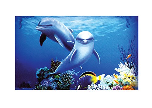 Penn-Plax Dolphins 3D Depth Background