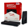 Wobble Wedges Flexible Plastic Shims, 30 Pack - Made in USA - Multi-Purpose Shim Wedges for Home Improvement & Work - Plastic Wedge, Table Shims for Leveling, Toilet & Furniture Levelers - Black - size: 30