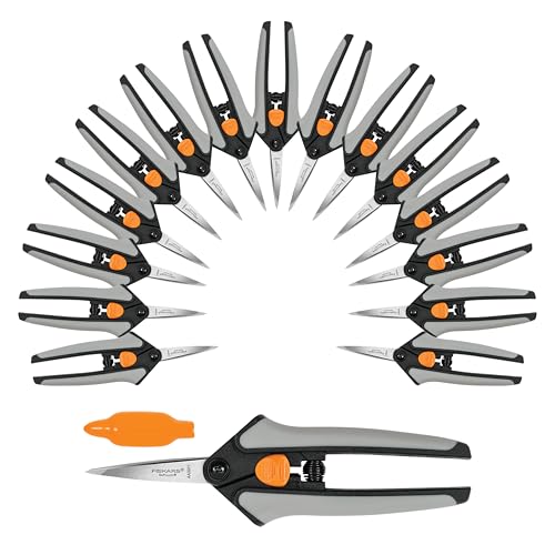 Fiskars 15pc Micro-Tip Pruning Snip Set, Precision Stainless Steel Blades, Softgrip Handles for Deadheading, Trimming & Shaping Small Plants - style: 15 Piece Pruning Snip Set