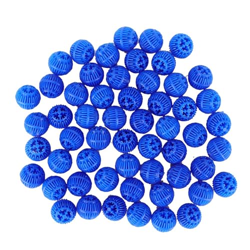 Blue Plastic Biological Aquarium Filter Media Balls 500ml Fish Tank Biologic Filtration Material with Mesh Bag for Freshwater and Seawater