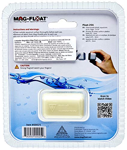Gulfstream Tropical AGU00259 Mag-Float Mini Glass and Acrylic Aquarium Cleaner