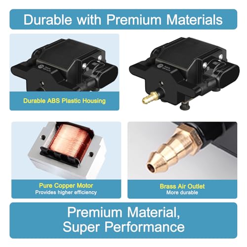 AquaMiracle Quiet Aquarium Air Pump 200/317/475GPH High Pressure Commercial Air Pump Pond Aerator Bubbler Hydroponics Air Pump Oxygen Pump - size: For Tanks up to 600 Gal