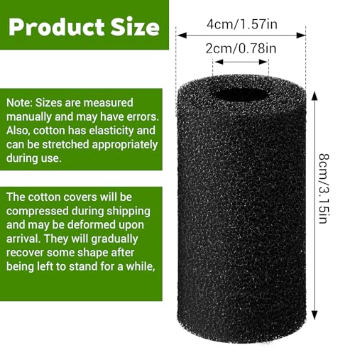 12PCS Pre Filter Sponge, 0.8" Aquarium Filter Sponge Aquarium Intake Sponges Replacement AquariumSponges Foam Roll for Fish Tank