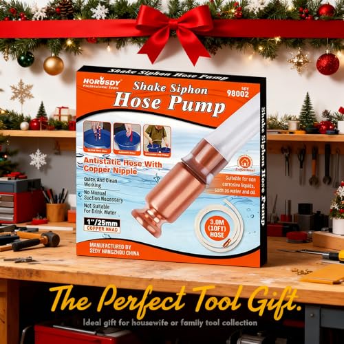 HORUSDY Diesel Mechanical Gas Siphon 10FT Multi-Purpose Super Easy Siphon Pump,3/4" Valve Virgin Grade Tubing Safe - size: 3/4" - 10FT
